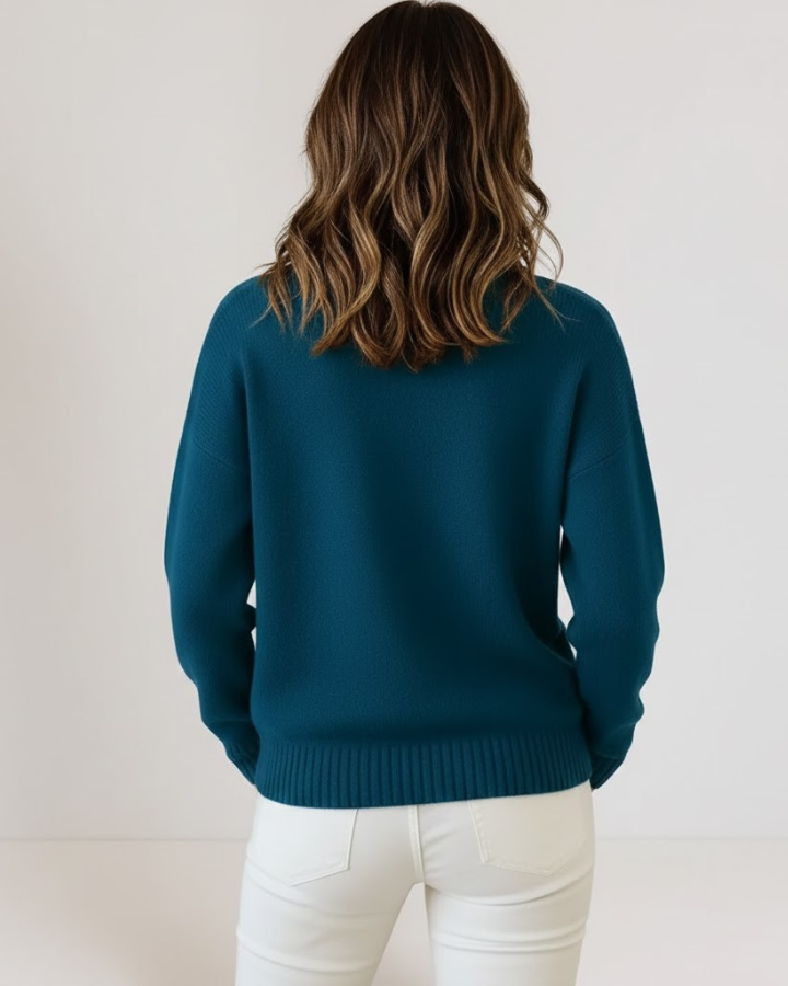 AURA LANE | SUÉTER DE PUNTO SUAVE CON CUELLO