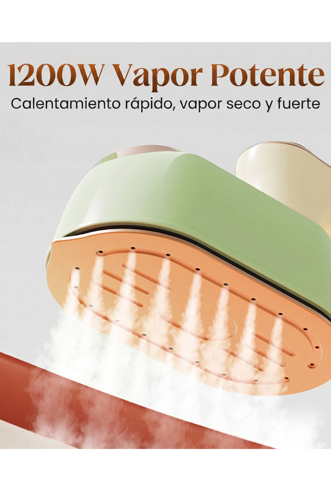 AURA LANE | PLANCHA DE VAPOR PORTÁTIL Y PLEGABLE CON MANGO GIRATORIO DE 180°