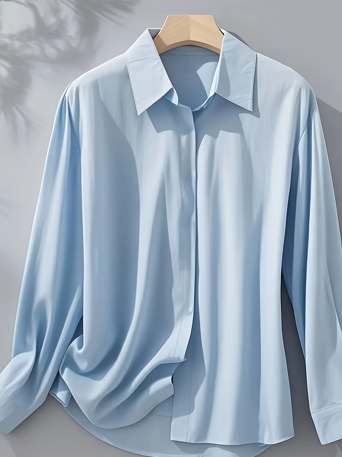 AURA LANE | CAMISA ELEGANTE DE MANGA LARGA CON CUELLO DE BOTONES