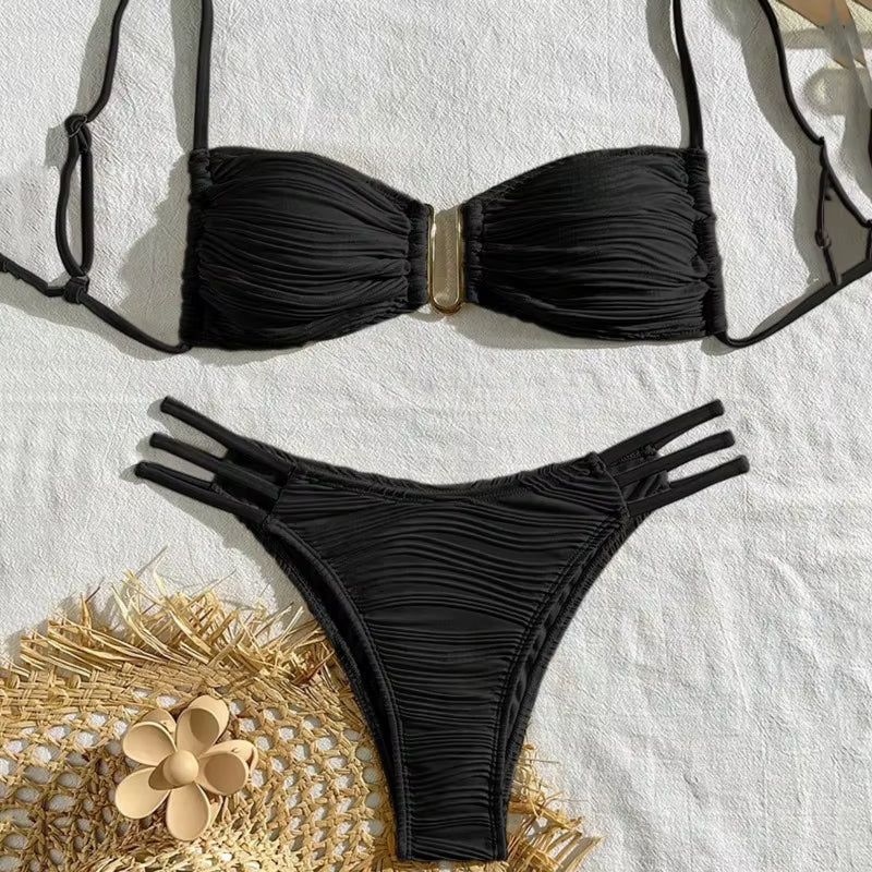 AURA LANE | CONJUNTO DE BIKINI AMADERADO