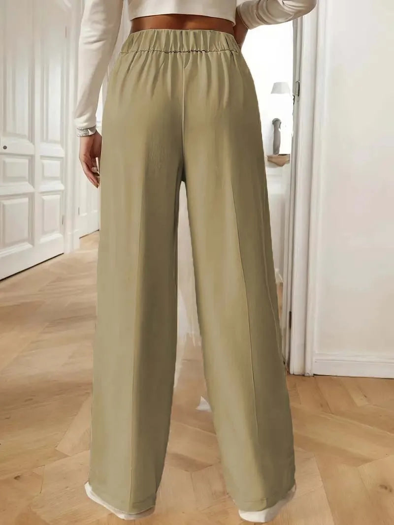 AURA LANE | PANTALÓN CASUAL CON BOTONES DE MUJER