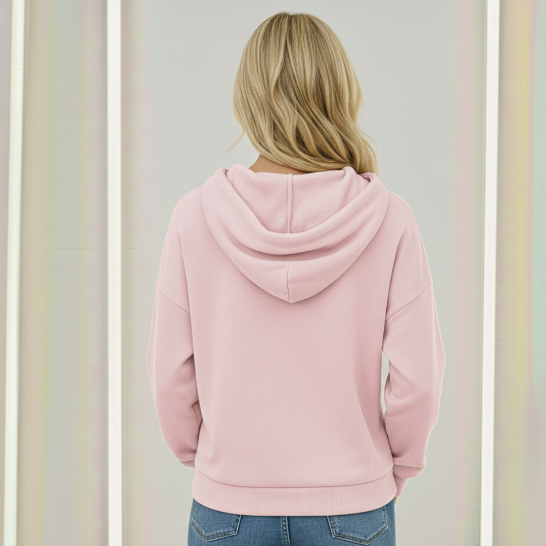 AURA LANE | SUDADERA CON CAPUCHA Y CUELLO PICUDO