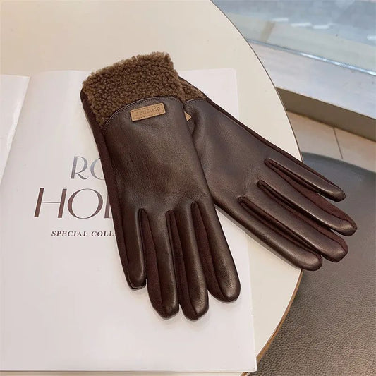 AURA LANE | GUANTES DE CUERO & PELO MUJER