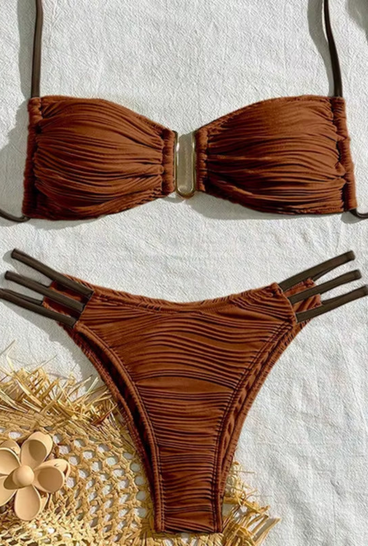AURA LANE | CONJUNTO DE BIKINI AMADERADO