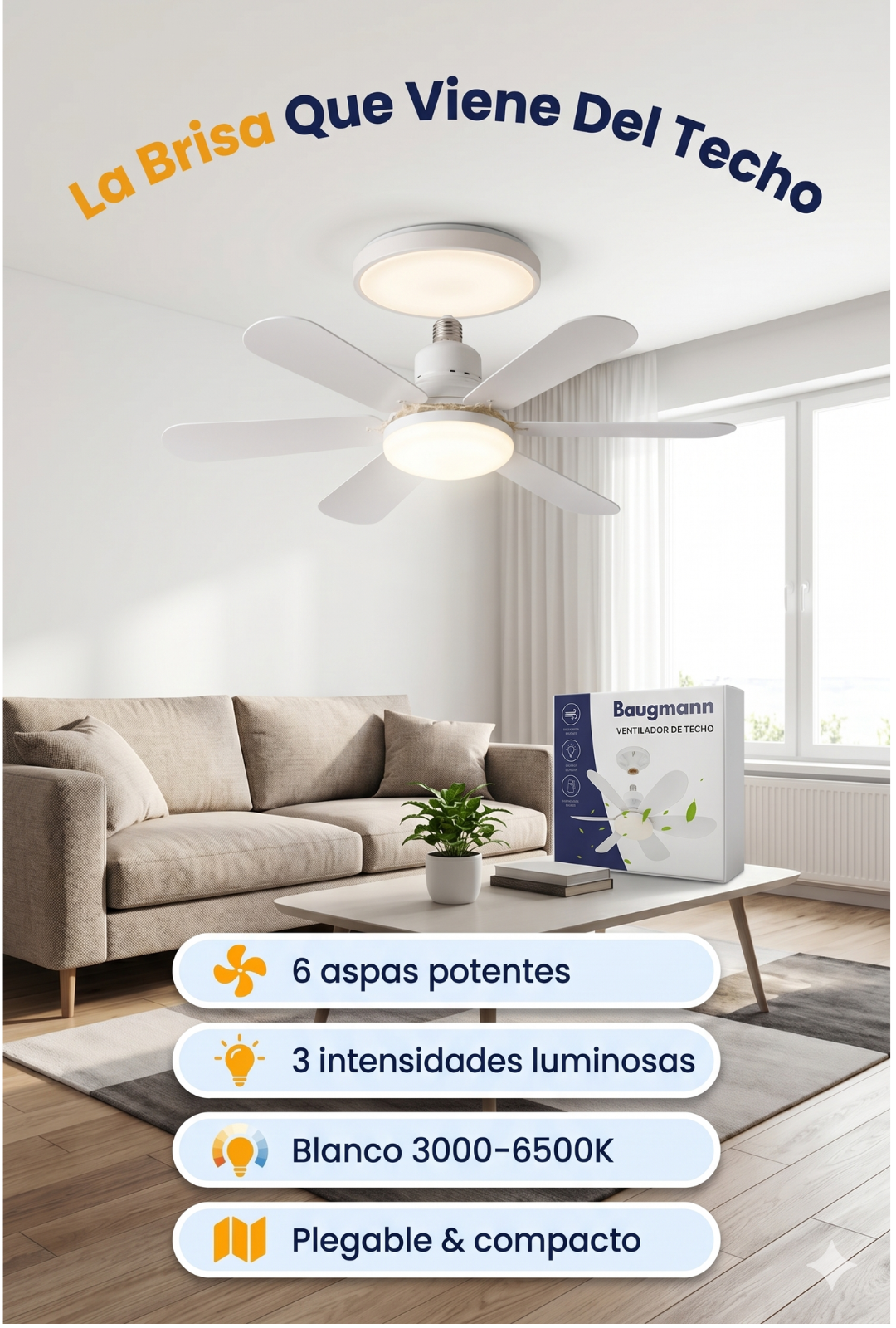 AURA LANE | VENTILADOR DE TECHO PARA UN VERANO MAS FRESCO Y SATISFACTORIO