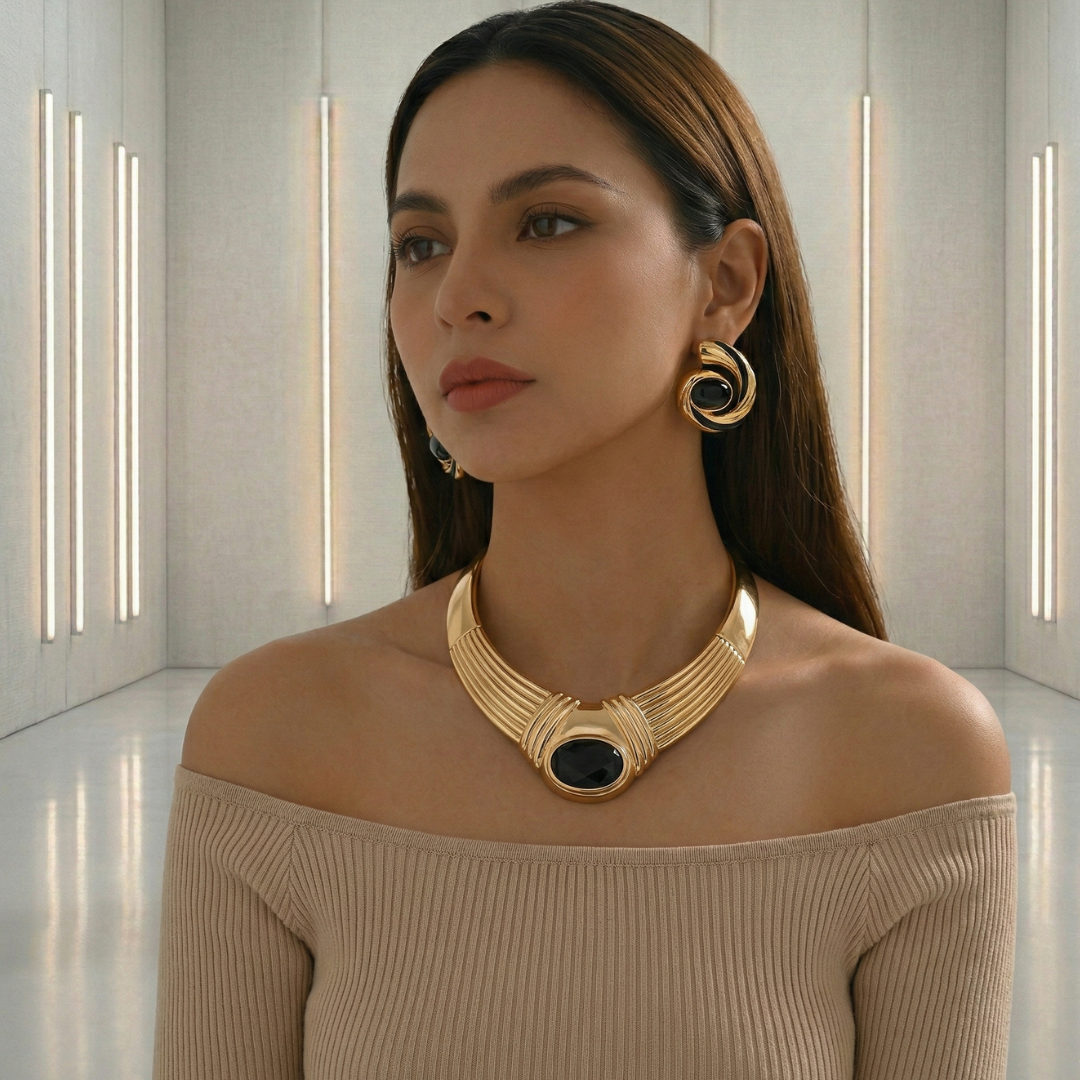 AURA LANE JOYERÍA | CONJUNTO DE COLLAR Y PENDIENTES MUJER