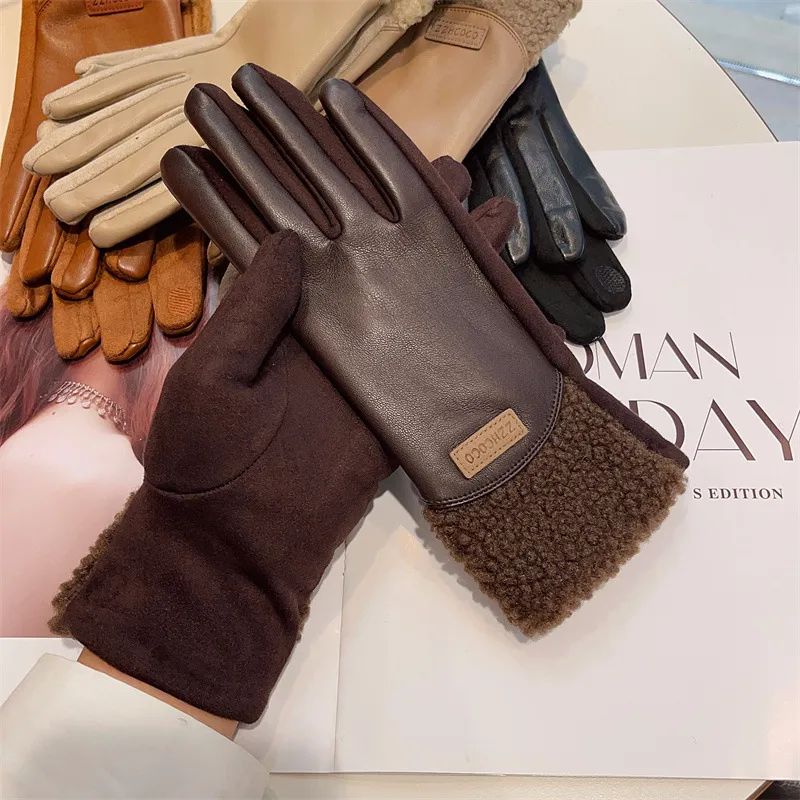 AURA LANE | GUANTES DE CUERO & PELO MUJER