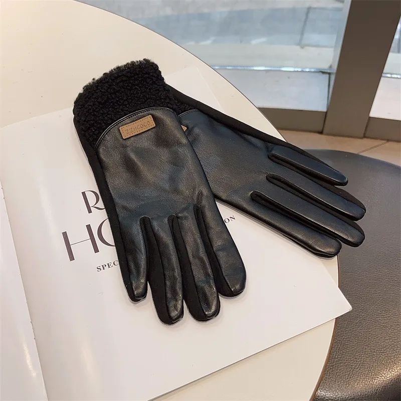 AURA LANE | GUANTES DE CUERO & PELO MUJER