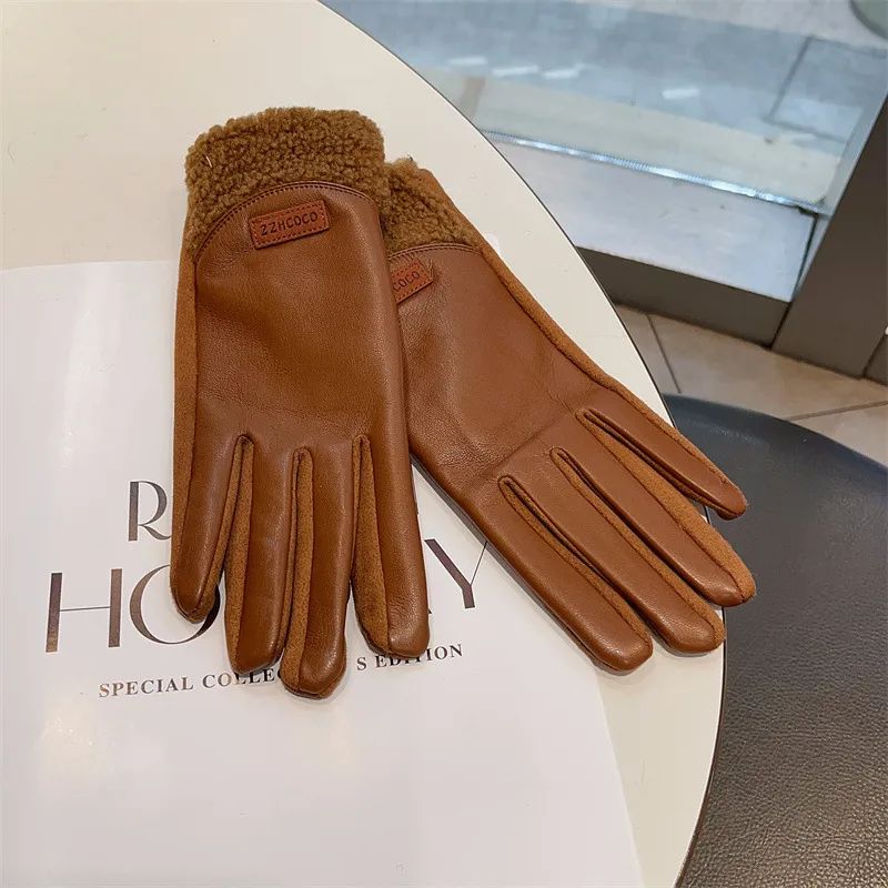 AURA LANE | GUANTES DE CUERO & PELO MUJER