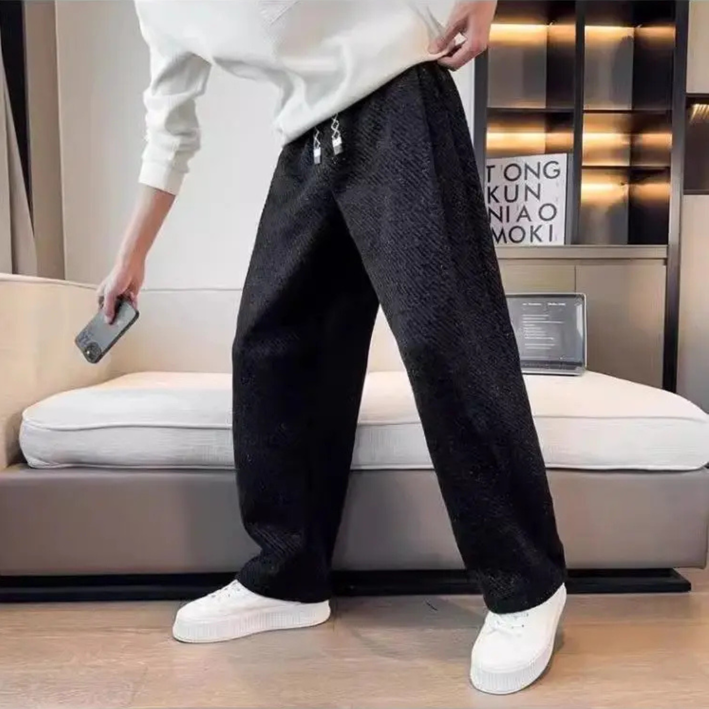 AURA LANE | PANTALÓN CÓNICO CEPILLADO