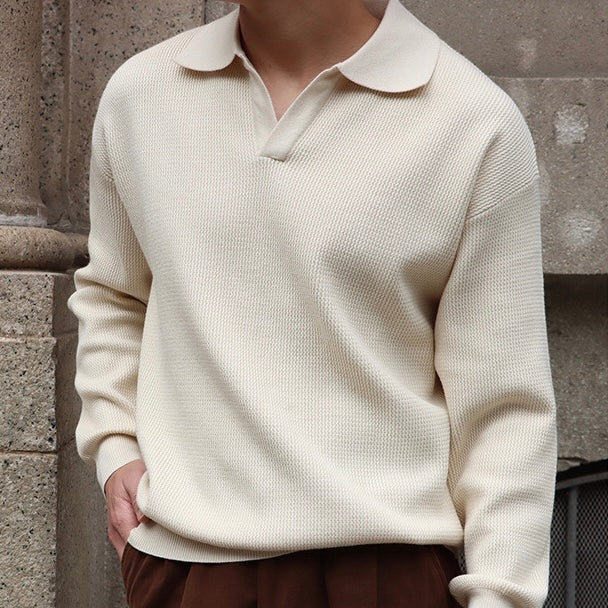 AURA LANE | POLO CON CUELLO EN PICO HOMBRE