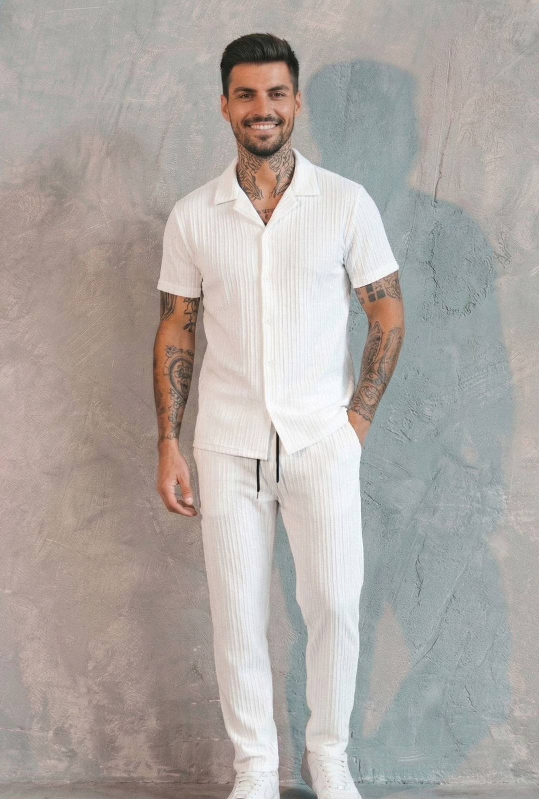 AURA LANE | CONJUNTO DE DOS PIEZAS DE PRIMAVERA CAMISA + PANTALÓN HOMBRE