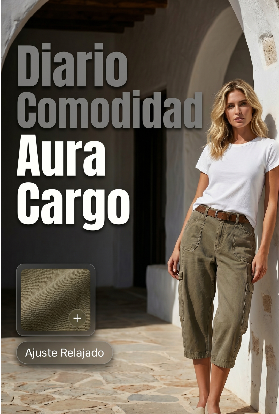 AURA LANE | PANTALÓN CARGO UNISEX CORTO EDICIÓN MARA & ADOLFO
