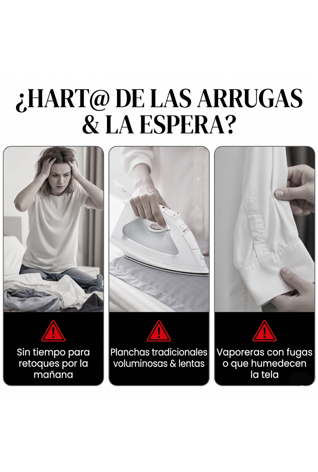 AURA LANE | PLANCHA DE VAPOR PORTÁTIL Y PLEGABLE CON MANGO GIRATORIO DE 180°