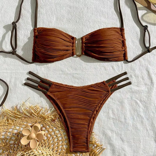 AURA LANE | CONJUNTO DE BIKINI AMADERADO