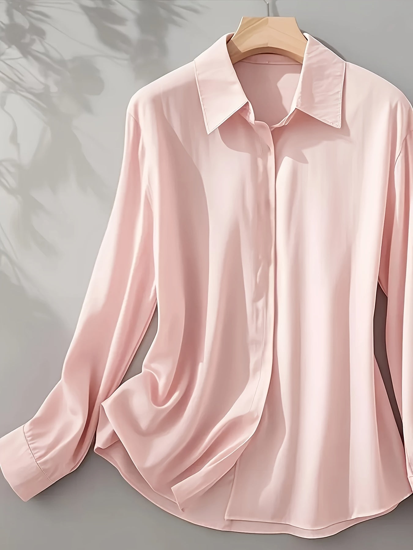 AURA LANE | CAMISA ELEGANTE DE MANGA LARGA CON CUELLO DE BOTONES
