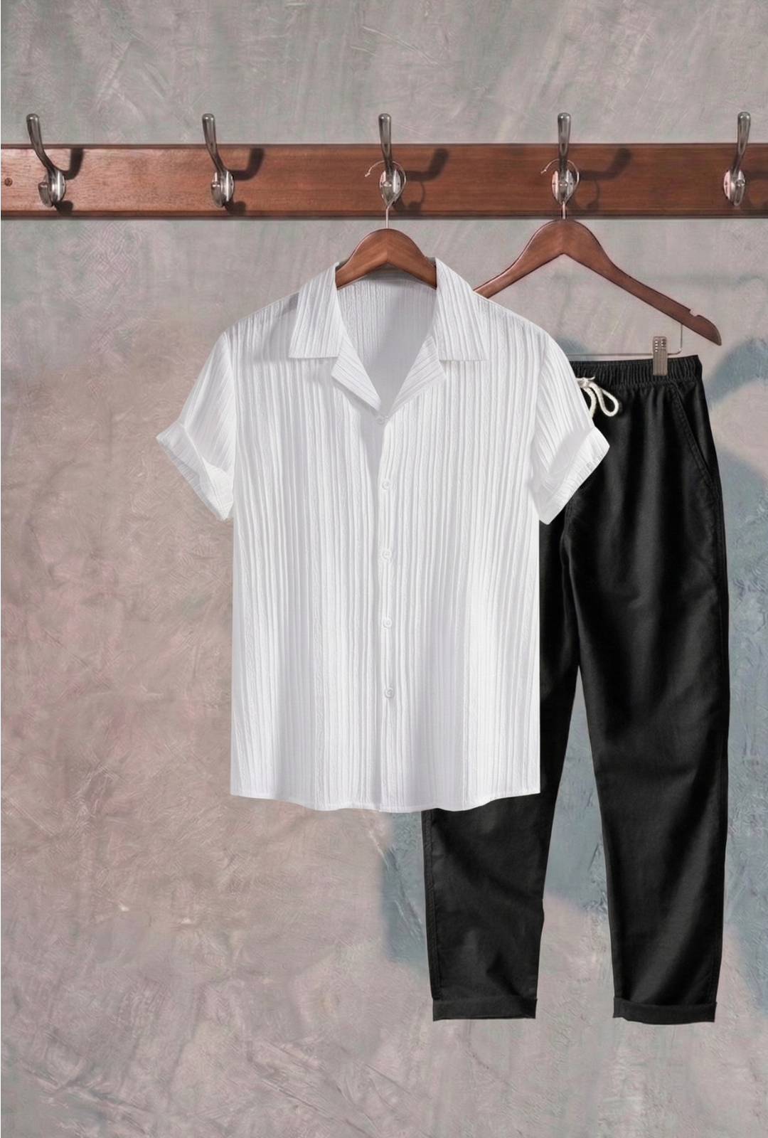 AURA LANE | CONJUNTO DE DOS PIEZAS DE PRIMAVERA CAMISA + PANTALÓN HOMBRE