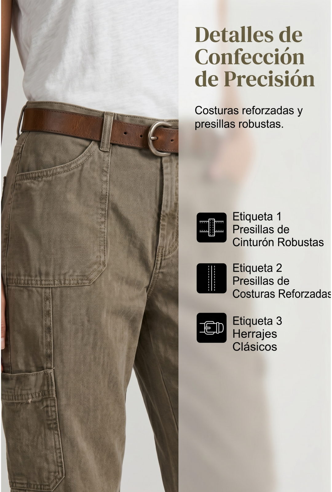 AURA LANE | PANTALÓN CARGO UNISEX CORTO EDICIÓN MARA & ADOLFO