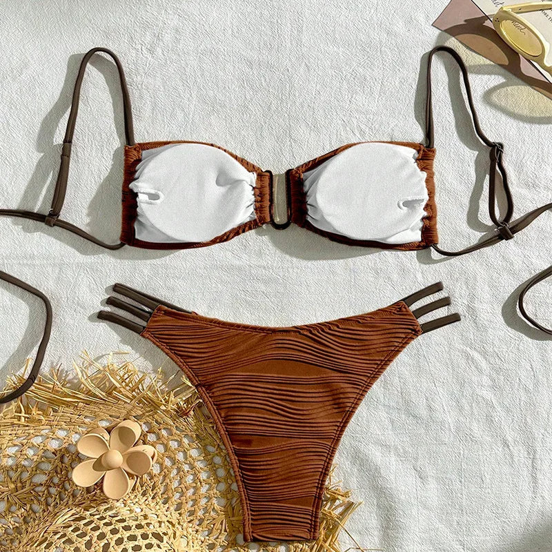 AURA LANE | CONJUNTO DE BIKINI AMADERADO
