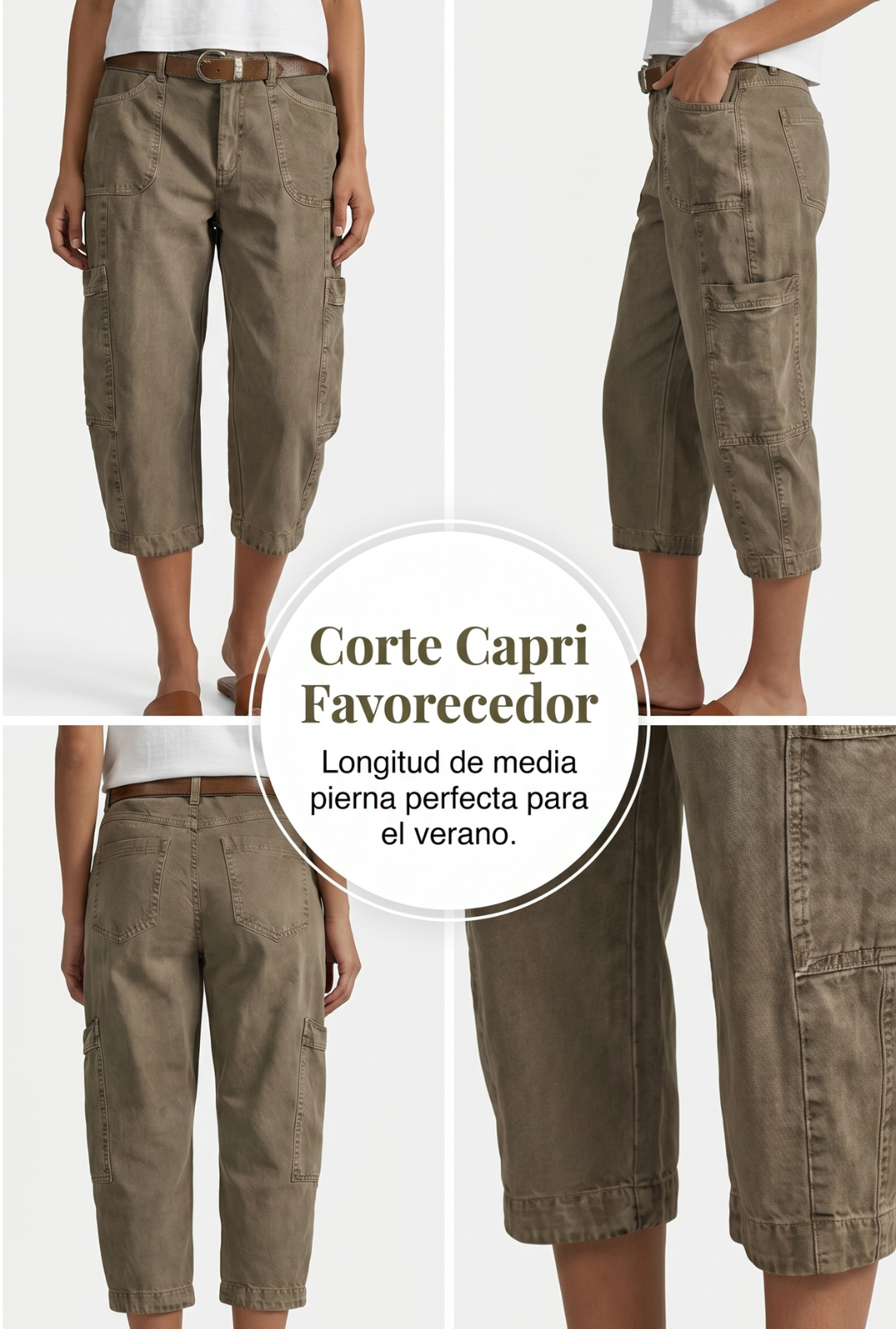 AURA LANE | PANTALÓN CARGO UNISEX CORTO EDICIÓN MARA & ADOLFO