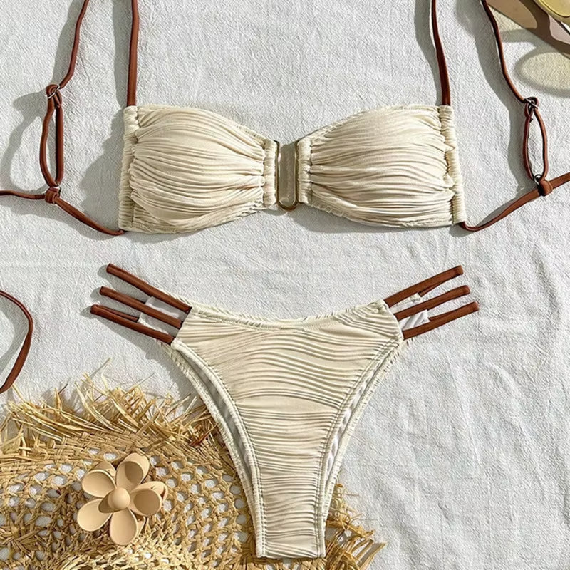 AURA LANE | CONJUNTO DE BIKINI AMADERADO