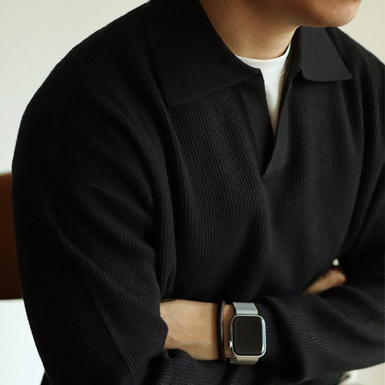 AURA LANE | POLO CON CUELLO EN PICO HOMBRE