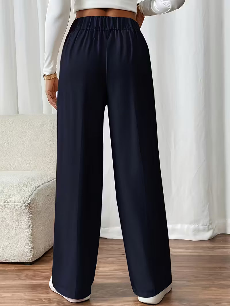 AURA LANE | PANTALÓN CASUAL CON BOTONES DE MUJER