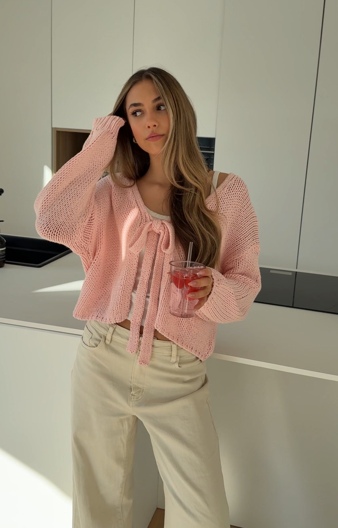 AURA LANE | CÁRDIGAN ROSA FRESA
