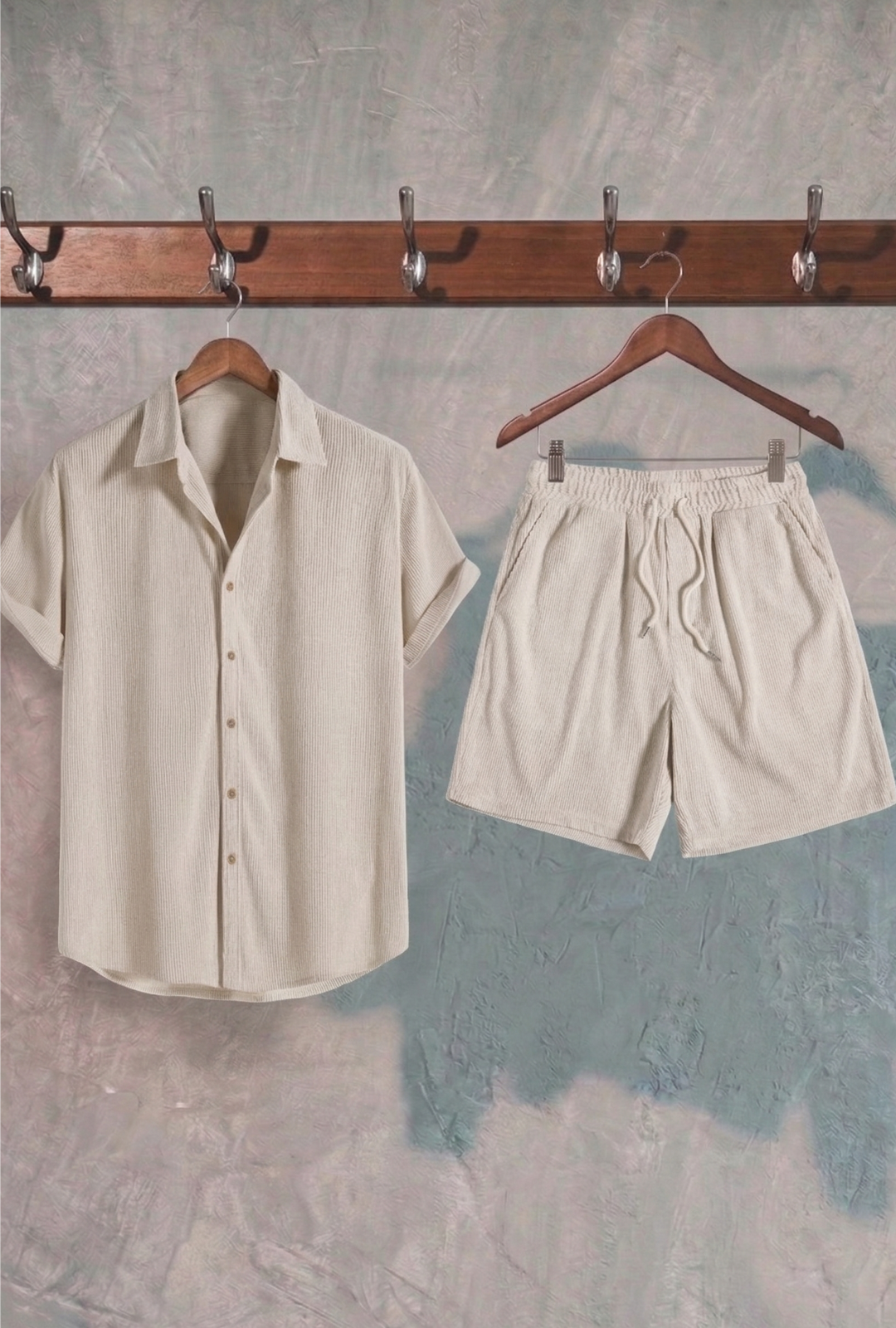 AURA LANE | CONJUNTO HOMBRE EDICIÓN BALI - CAMISA MANGA CORTA & PANTALON CORTO