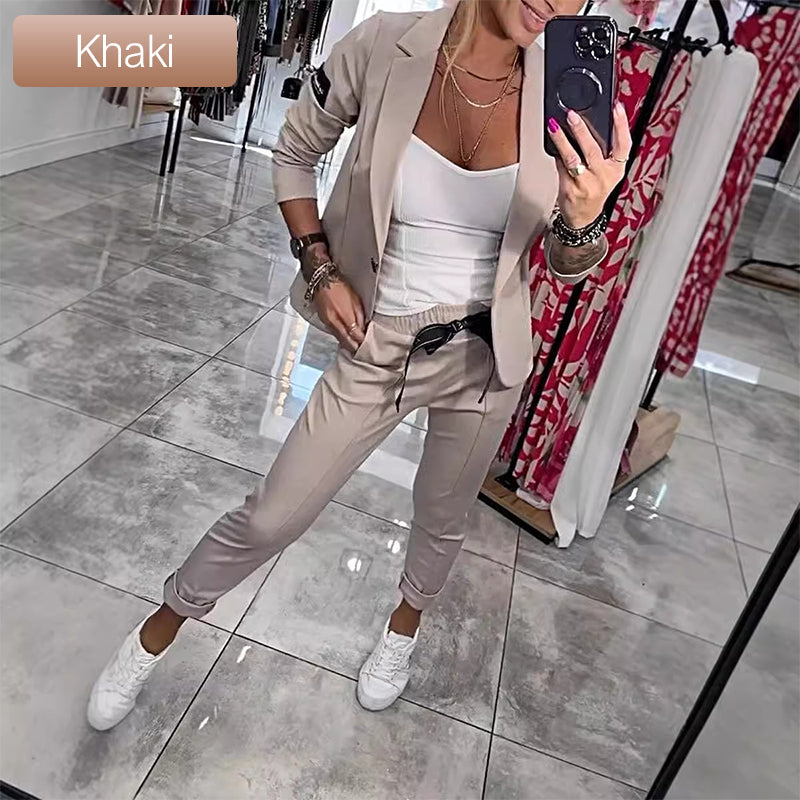 AURA LANE | TRAJE CASUAL DE MUJER ESPECIAL CON JUNTO DE 2 PIEZAS BLAZER + PANTALÓN