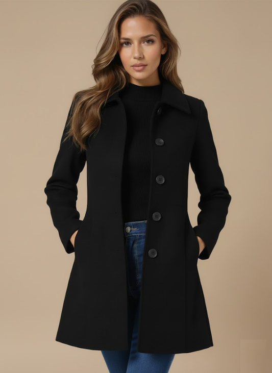 AURA LANE | ELEGANTE ABRIGO DE INVIERNO CLASICO MUJER