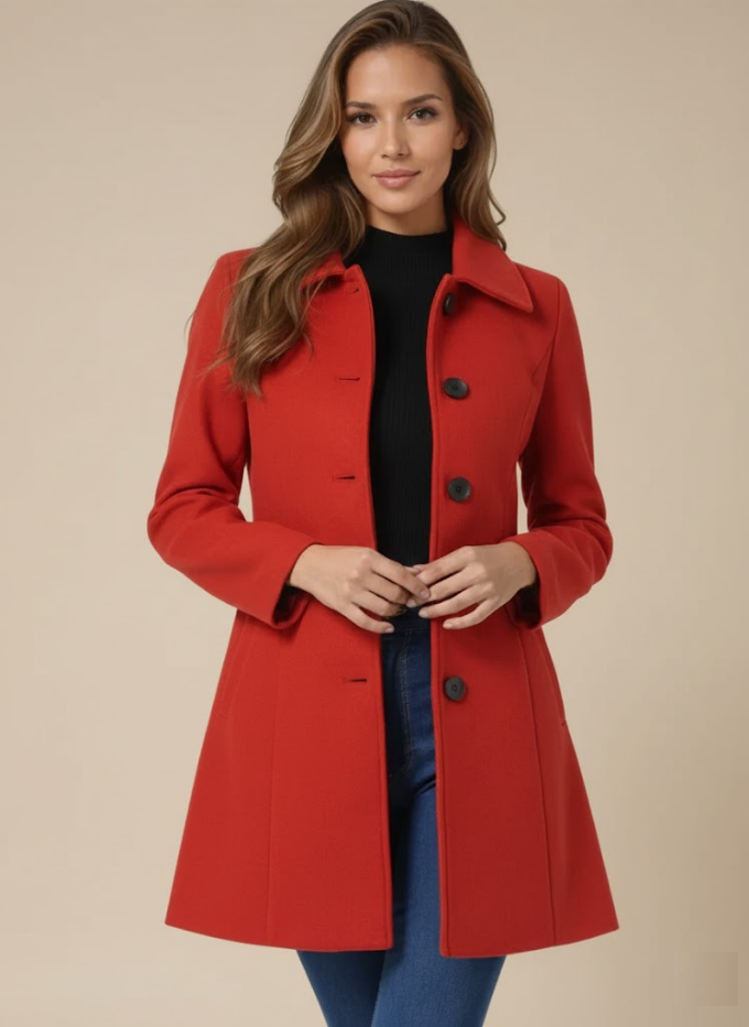 AURA LANE | ELEGANTE ABRIGO DE INVIERNO CLASICO MUJER