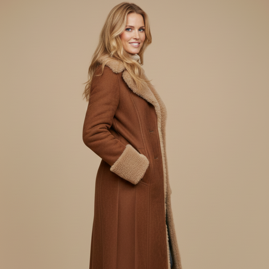 AURA LANE | ABRIGO DE INVIERNO ALARGADA CON PELO EN EL INTERIOR