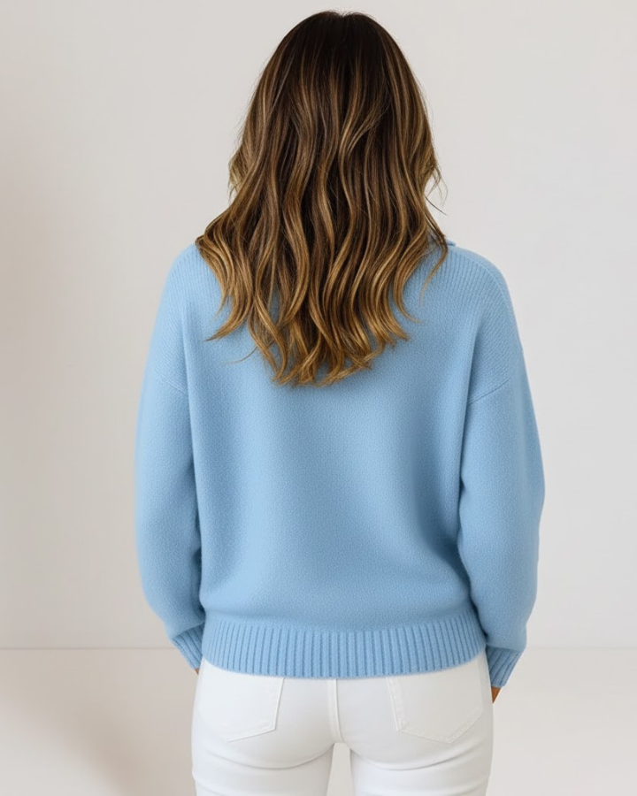 AURA LANE | SUÉTER DE PUNTO SUAVE CON CUELLO
