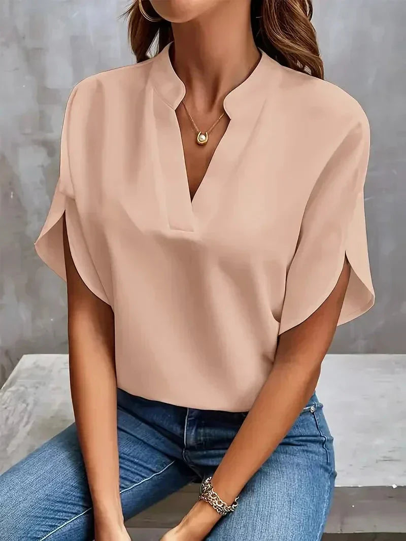 AURA LANE | BLUSA ELEGEANTE ESCOTE DE PICO