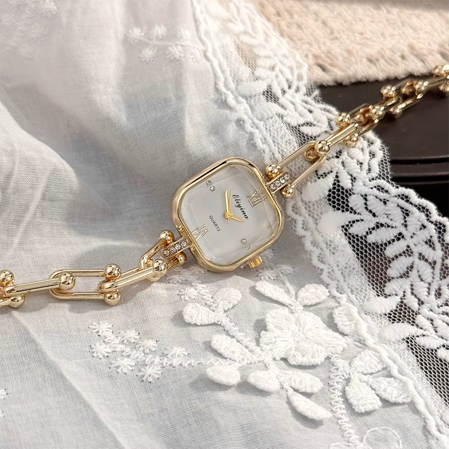 AURA LANE JOYERÍA | RELOJ DE PULSERA DE ESLABONES ESTILO BARROCO