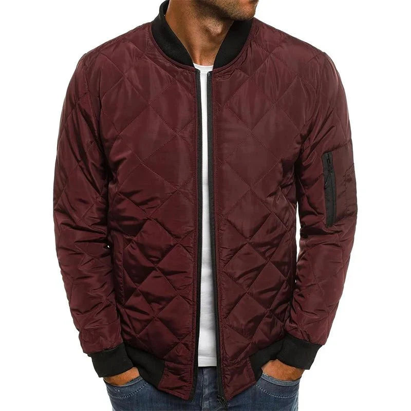 AURA LANE | CHAQUETA BOMBER CASUAL DE ROMBOS