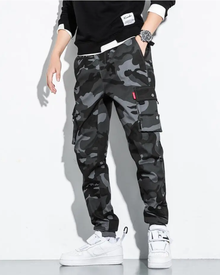 AURA LANE | PANTALÓN CARGO CAMUFLAJE CASUAL HOMBRE