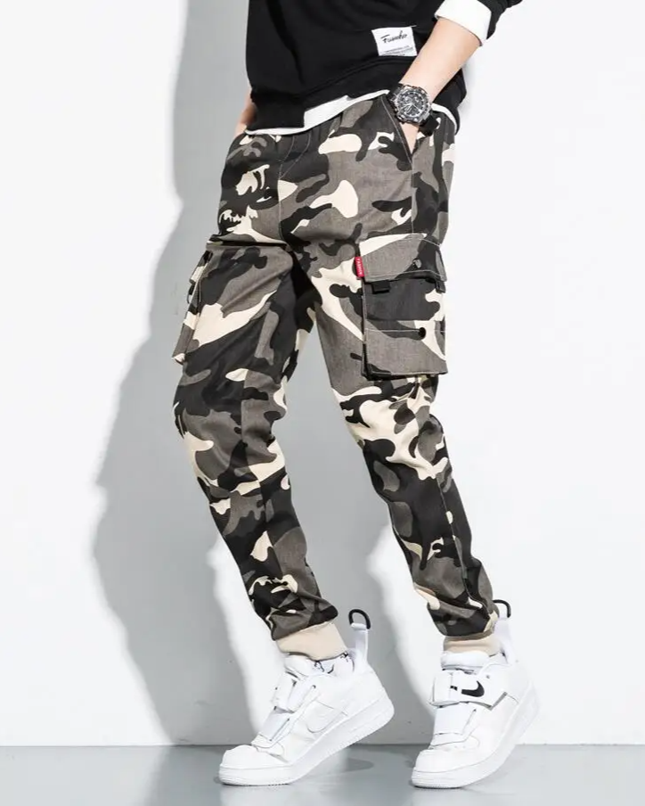 AURA LANE | PANTALÓN CARGO CAMUFLAJE CASUAL HOMBRE