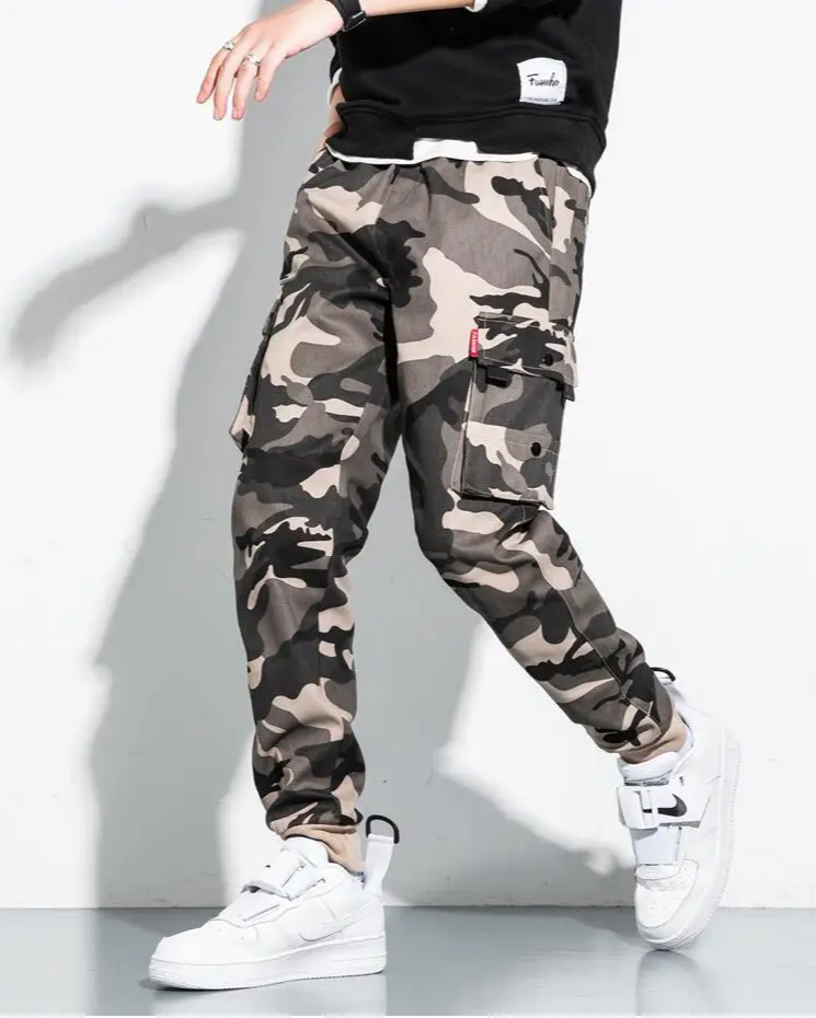 AURA LANE | PANTALÓN CARGO CAMUFLAJE CASUAL HOMBRE