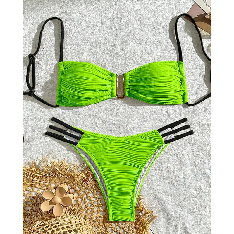 AURA LANE | CONJUNTO DE BIKINI AMADERADO