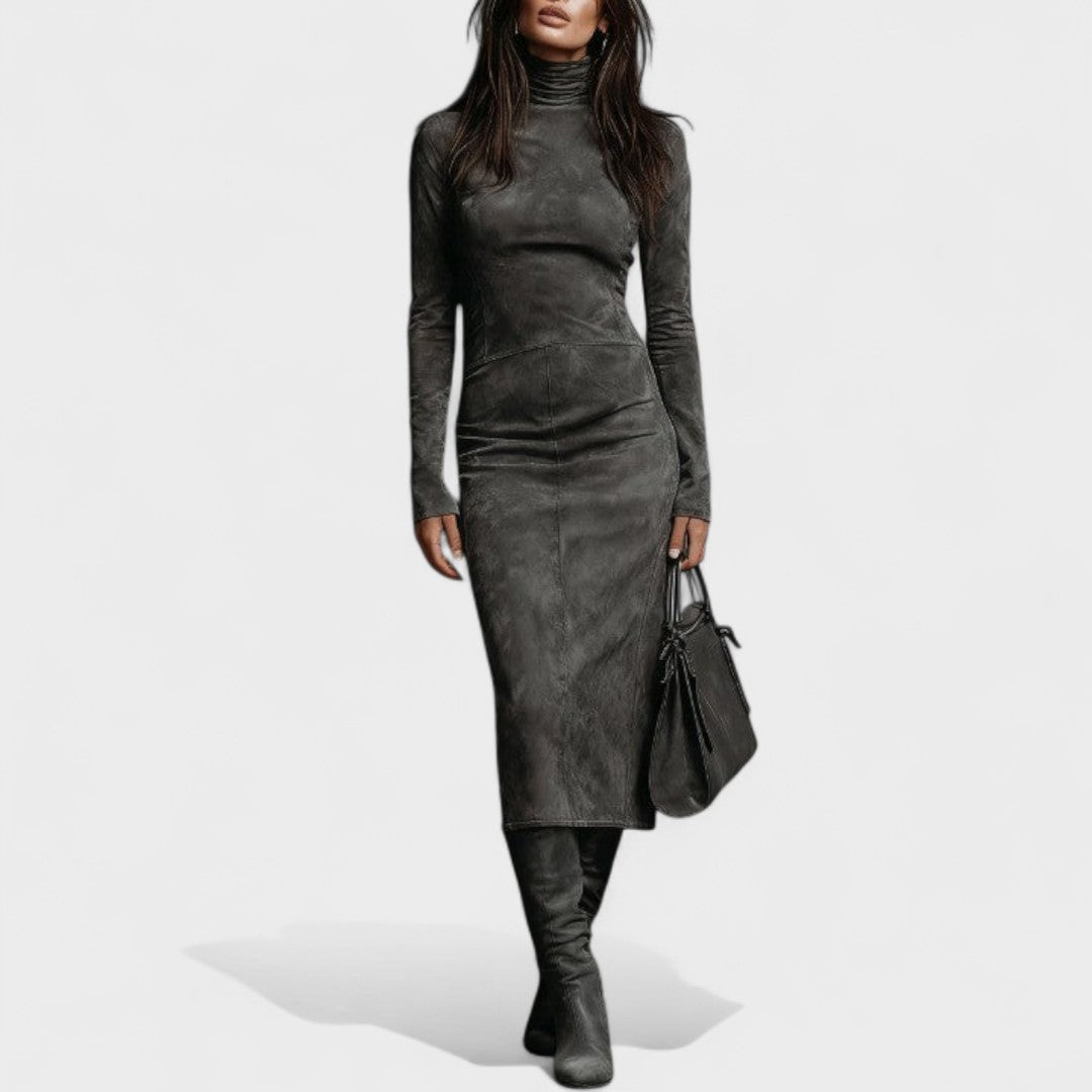AURA LANE | VESTIDO DE CUELLO ALTO