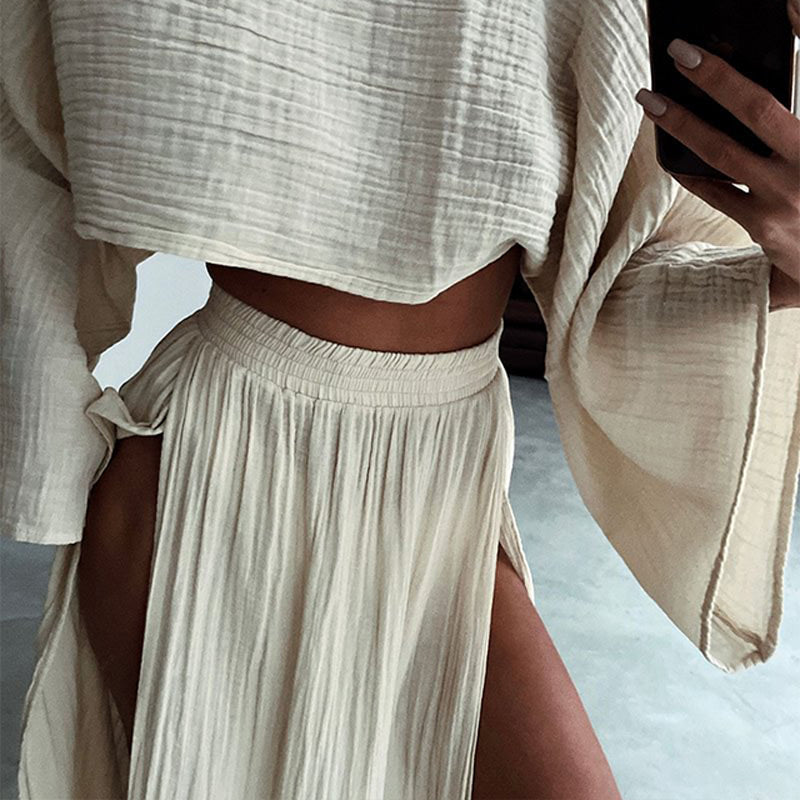 AURA LANE | CONJUNTO DE DOS PIEZAS ALGODÓN & LINO