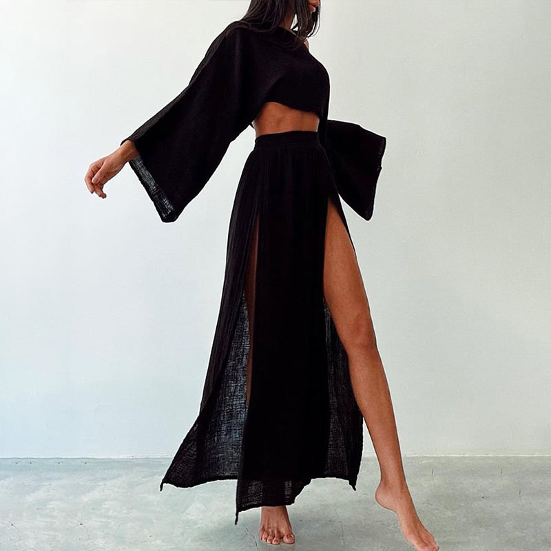 AURA LANE | CONJUNTO DE DOS PIEZAS ALGODÓN & LINO