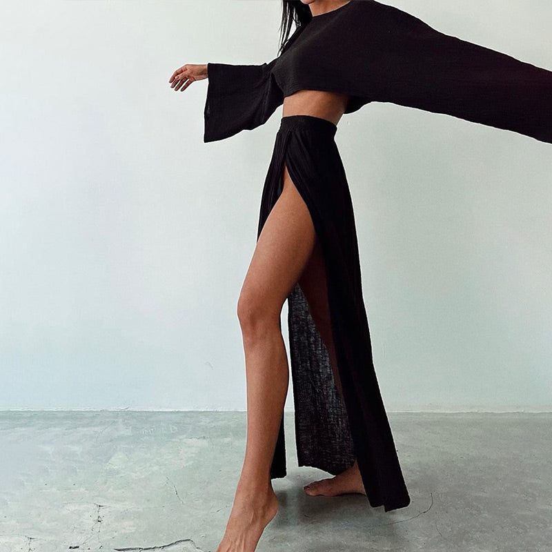 AURA LANE | CONJUNTO DE DOS PIEZAS ALGODÓN & LINO