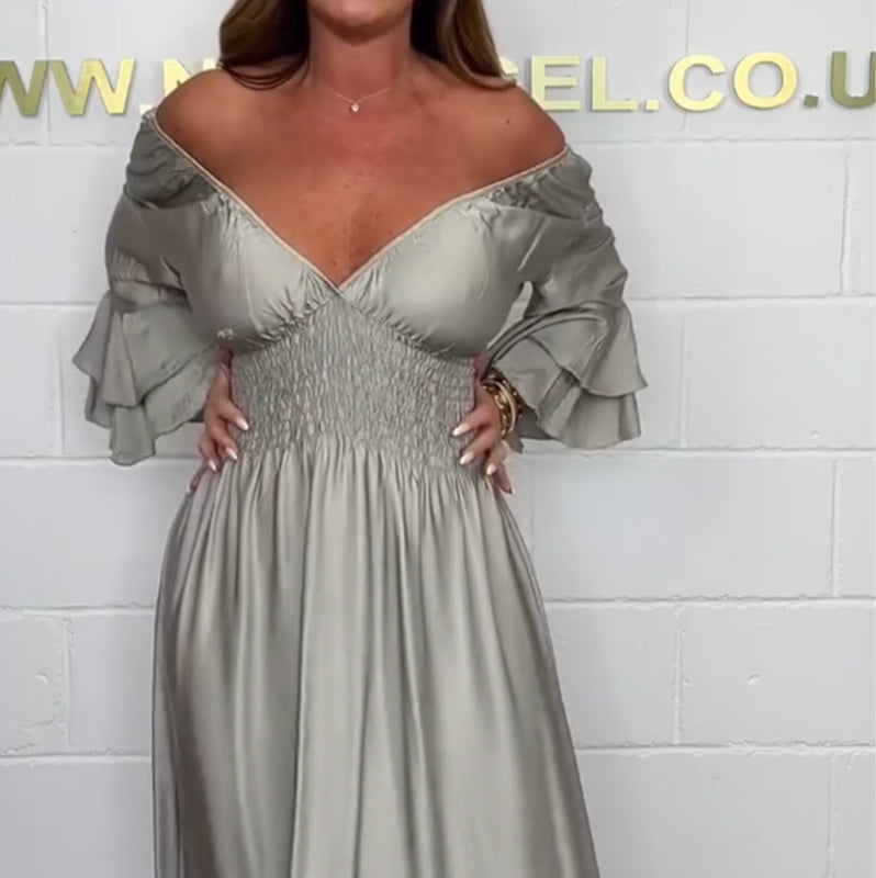 AURA LANE | VESTIDO ESCOTADO ELEGANTE ESPECIAL MUJER