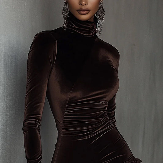 AURA LANE | ELEGANTE VESTIDO AJUSTADO DE PIEL SUAVE