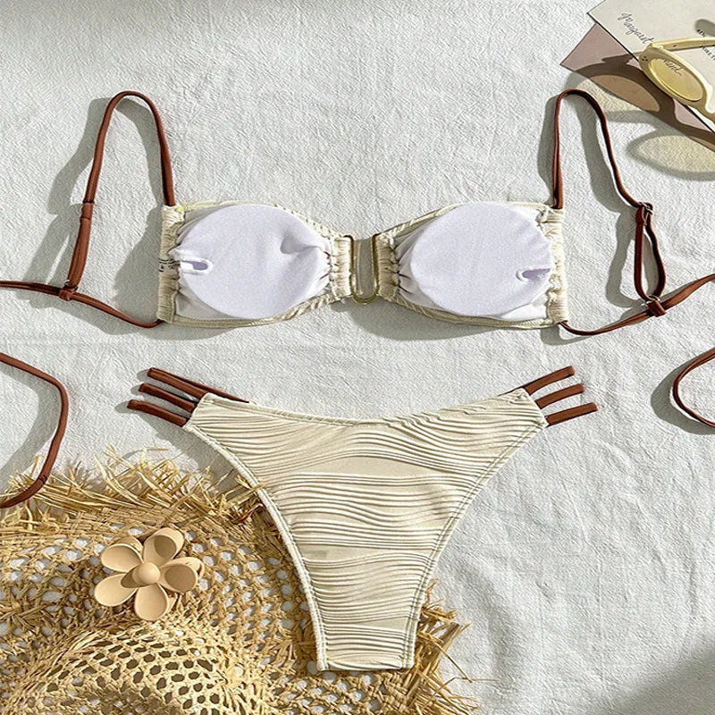 AURA LANE | CONJUNTO DE BIKINI AMADERADO